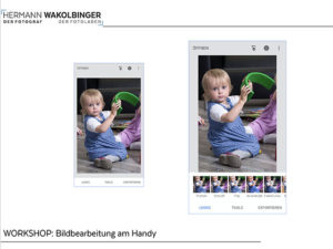 Bildbearbeitung am Handy