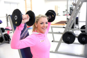 Leichtathletin Ivona Dadic beim Trainieren